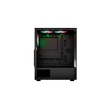 Aerocool  boîtier midi tower Noir | 3x USB-A | RGB | Verre Trempé