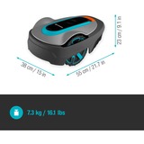 GARDENA SILENO city Tondeuse à gazon robot Batterie Noir, Bleu, Gris, Robot tondeuse Gris/Turquoise, Tondeuse à gazon robot, 600 m², 16 cm, 2 cm, 5 cm, Traction arrière 