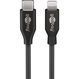 goobay Câble de charge et de synchronisation Lightning > USB-C Noir, 0,5 mètre
