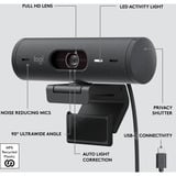 Logitech Brio 500 Full HD, Webcam Noir, 1080p/30fps, 720p/60fps