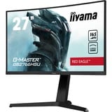 iiyama G-Master Red Eagle GB2766HSU-B1 27" Moniteur gaming incurvé  Noir, 2x HDMI, 1x DisplayPort, 2x USB-A 2.0, 165 Hz