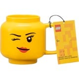 Room Copenhagen Mug LEGO en céramique - tête de fille clignotante, grand modèle, Coupe Jaune