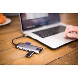 Verbatim 49142 hub & concentrateur USB 3.2 Gen 1 (3.1 Gen 1) Type-C 1000 Mbit/s Noir, Argent, Station d'accueil Gris, USB 3.2 Gen 1 (3.1 Gen 1) Type-C, USB 3.2 Gen 1 (3.1 Gen 1) Type-C, MicroSD (TransFlash), 1000 Mbit/s, Noir, Argent, Métal