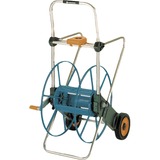 GARDENA 2674-20 support pour tuyau Acier Noir, Bleu, Orange, Argent, Enrouleur transportable Gris/Turquoise, 100 m, Acier, Noir, Bleu, Orange, Argent, Sol