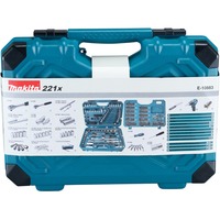 Makita Jeu d'outils à main E-10883, 221 pièces, Set d'outils Bleu