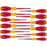 Wiha SoftFinish électrique slimFix, Tournevis Rouge/Jaune, 12 pièces