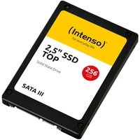 Intenso Top 2.5" 256 Go Série ATA III MLC SSD Noir, 256 Go, 2.5", 520 Mo/s, 6 Gbit/s, En vrac