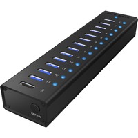 ICY BOX IB-AC6113 USB 3.2 Gen 1 (3.1 Gen 1) Type-B 5000 Mbit/s Noir, Hub USB Noir, USB 3.2 Gen 1 (3.1 Gen 1) Type-B, USB 3.2 Gen 1 (3.1 Gen 1) Type-A, 5000 Mbit/s, Noir, Aluminium, Chine