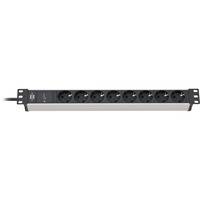 Brennenstuhl 1390007308 multiprise 2 m 8 sortie(s) CA Intérieure Noir, Argent Noir/Argent, 2 m, 8 sortie(s) CA, Intérieure, IP20, Aluminium, Plastique, Noir, Argent