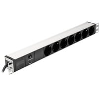 Digitus Bloc multiprises en aluminium avec protection contre les surcharges Noir